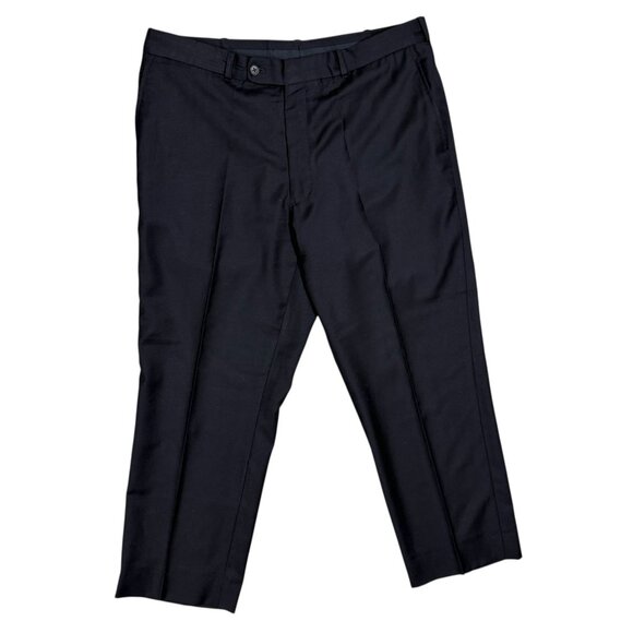 Maxwells Clothiers Bespoke Dress Pants Wool Trousers Navy Blue 38x29 - Picture 1 of 10